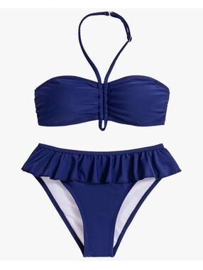 NWOT Kiracelle Girl's Navy Blue Bikini - 16Y